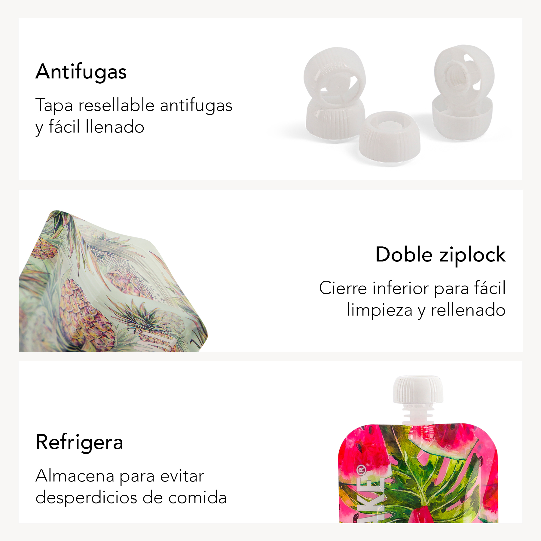 Foto 5 pulgar | Bolsas Squeeze Bags Twistshake 220ml 5pz Frutas