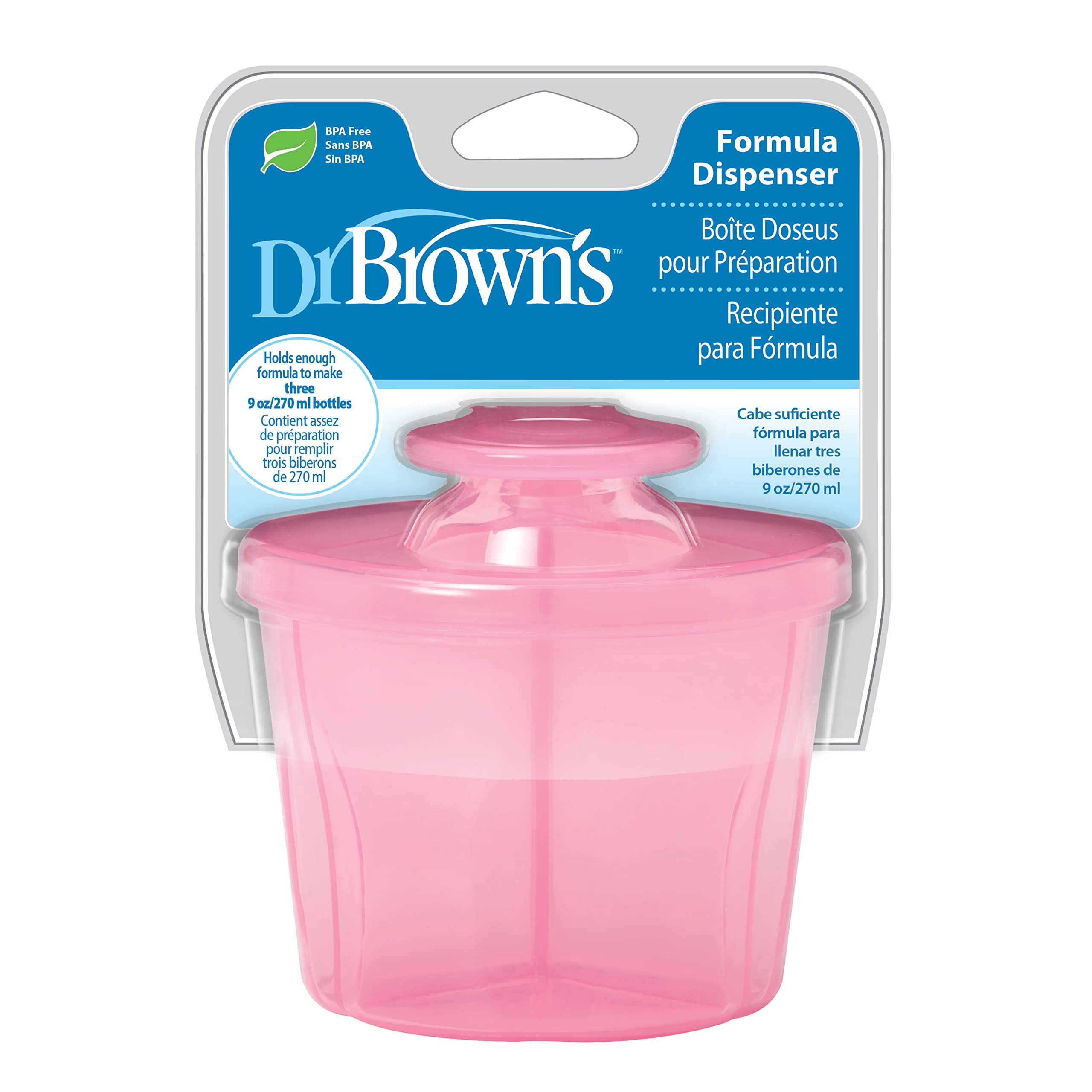 Foto 6 | Dispensador De Fórmula Dr. Brown's Baby Con Tapa A Presión, Color Rosa - Venta Internacional.