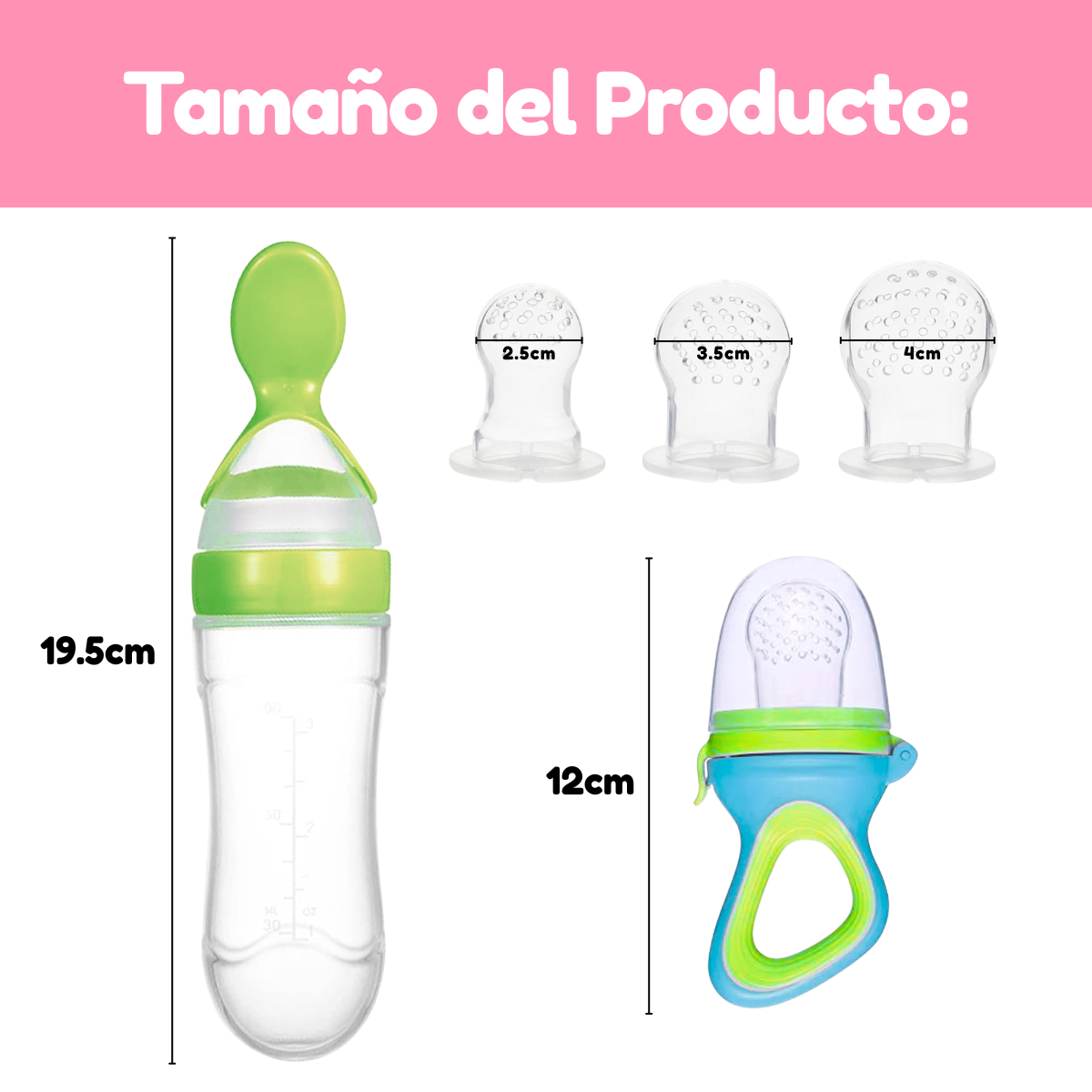 Foto 4 pulgar | Kit de Biberón Cuchara y Chupón 9 Piezas Azules