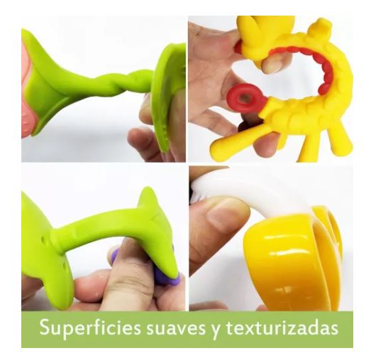 Foto 4 pulgar | Mordederas de Silicona con 7 Piezas de Diseño Frutal para Bebés