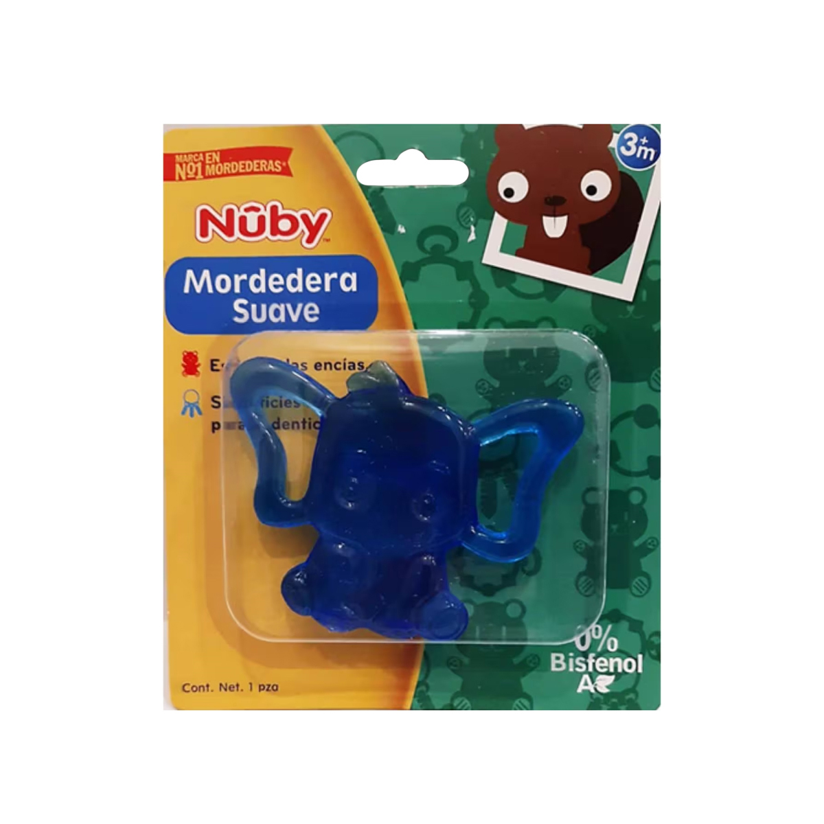 Foto 3 pulgar | Mordedera Suave Nuby Elefante Azul