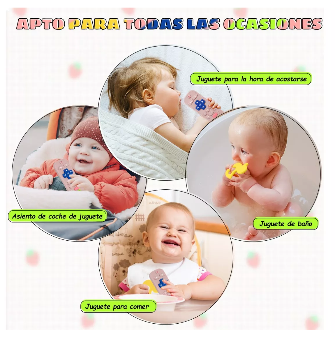 Foto 6 pulgar | Mordedera de Control Remoto Rosa para Bebés