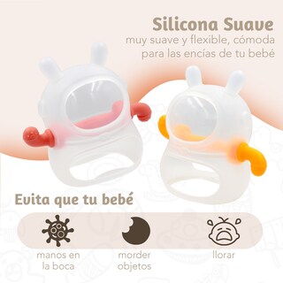 Foto 3 | Kool Baby Mordedera/mordedor De Silicón Para Bebé Conejo 3pz