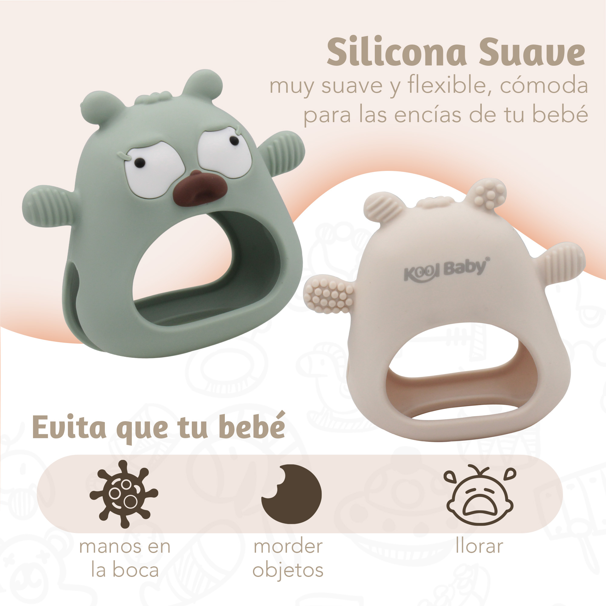 Foto 4 pulgar | Koolbaby Mordedera Guante Silicona Modelo Mascota 6-12 Meses
