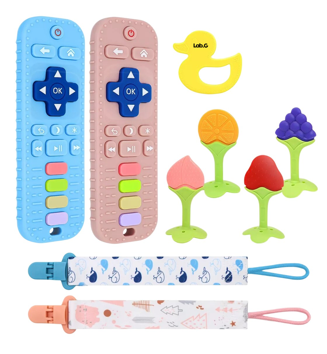Juguete Control Remoto Bebés Lab.g La Dentición Del Bebé 9 Piezas  Remote Control Colores