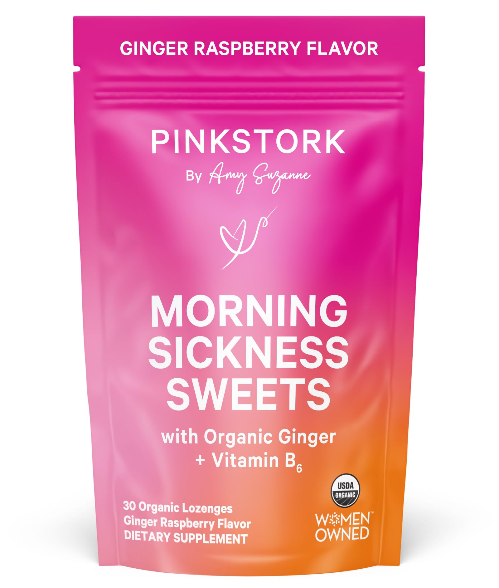 Caramelos Candy Pink Stork Para Náuseas Matutinas, Frambuesa Y Jengibre - Venta Internacional.