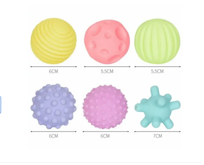 Foto 3 pulgar | 6 Xtellar Pcs Pelotas Sensoriales Didácticas Para Bebé Con Texturas