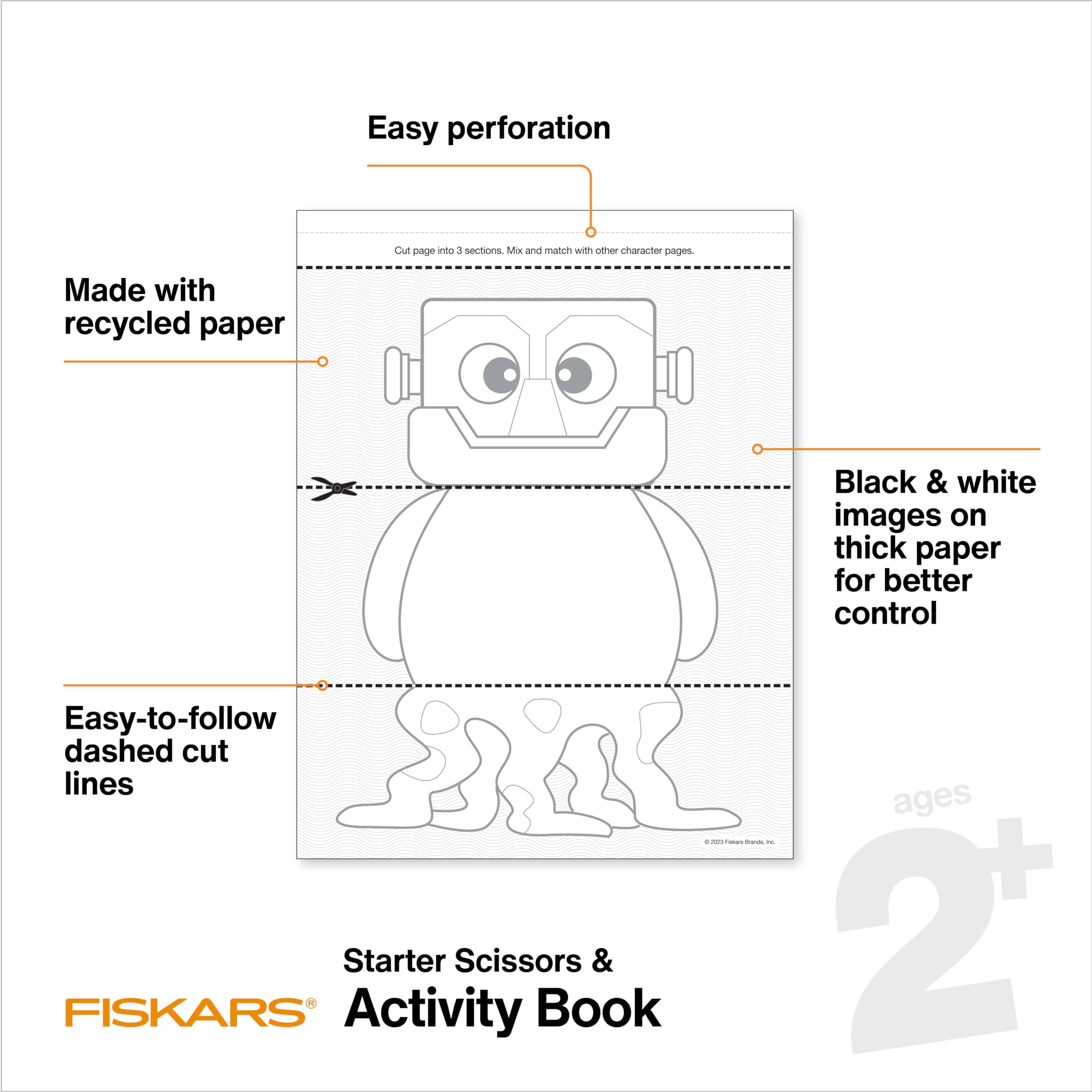 Foto 4 | Libro De Actividades Y Tijeras Para Principiantes Fiskars Cut & Learn Kids - Venta Internacional.