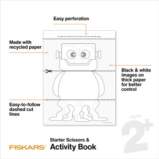 Foto 4 | Libro De Actividades Y Tijeras Para Principiantes Fiskars Cut & Learn Kids - Venta Internacional.