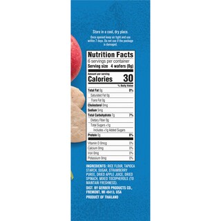 Foto 4 | Obleas Para La Dentición Gerber Gentle, Fresa, Manzana Y Espinaca, 50 G - Venta Internacional.