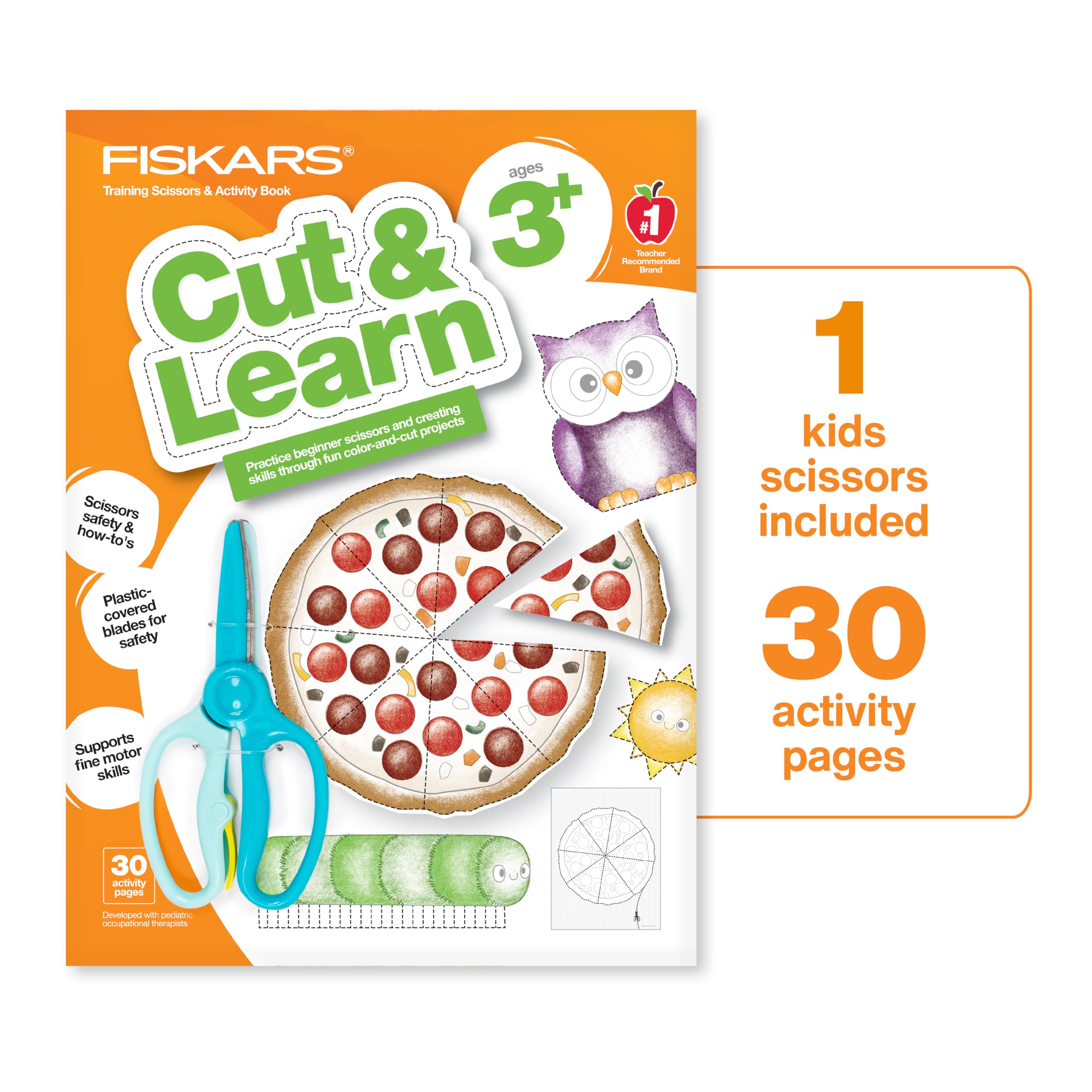 Foto 1 | Libro De Actividades Y Tijeras De Entrenamiento Fiskars Cut & Learn - Venta Internacional.