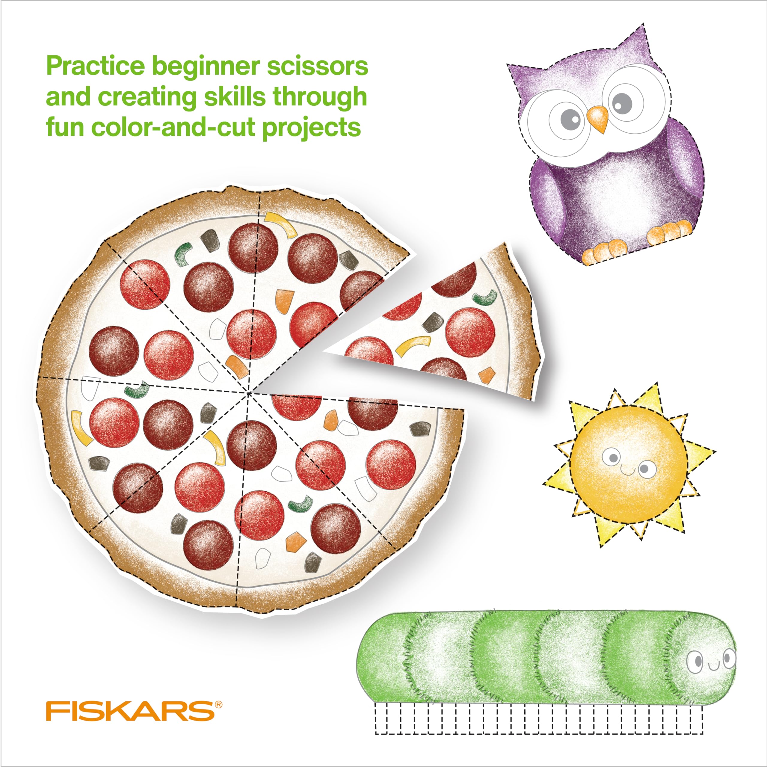 Foto 3 | Libro De Actividades Y Tijeras De Entrenamiento Fiskars Cut & Learn - Venta Internacional.