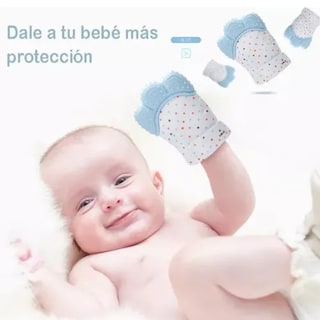 Foto 3 | Set 2 Guantes Mordedera Bebé Suave Silicón De Dentición Lab.g Azul