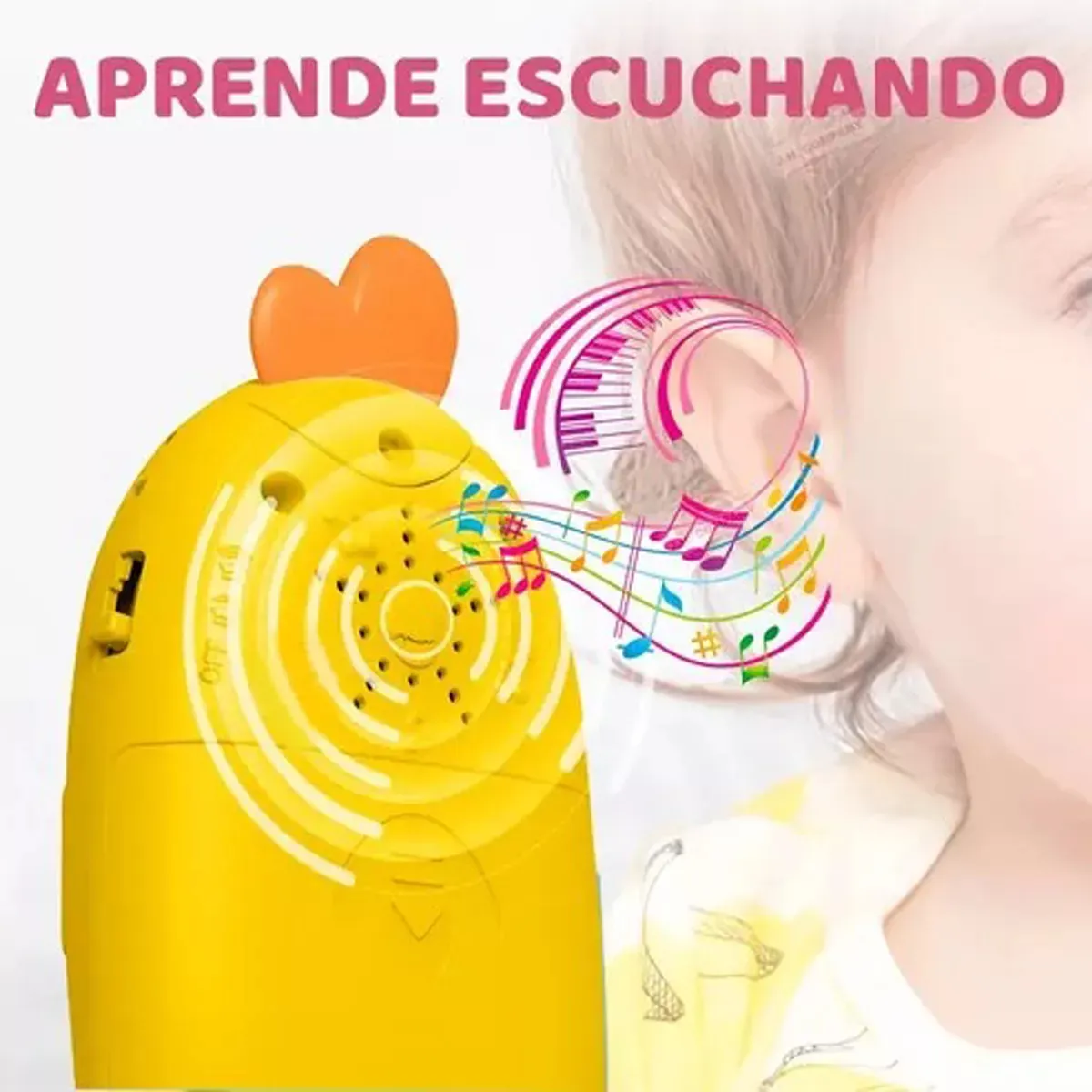 Foto 4 pulgar | Telefono Didactico Musical Mordedera Para Bebe Juguete Lab.g Amarillo