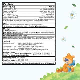 Foto 2 | Tabletas Calmantes Nocturnas Hyland's Baby 125 Tabletas - Venta Internacional.