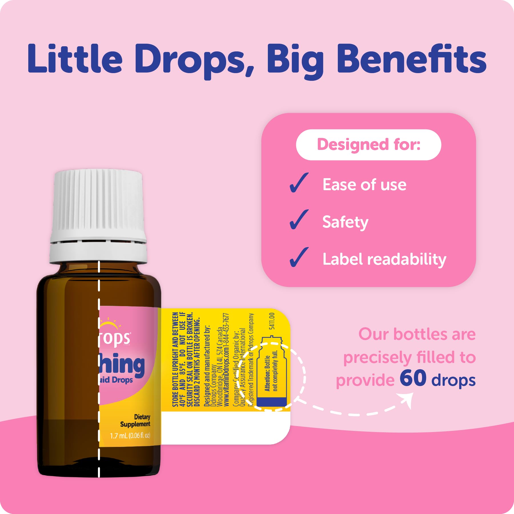 Foto 3 pulgar | Gotas Líquidas Para Aliviar La Dentición Baby Organic, 60 Ml, A Partir De 3 Meses - Venta Internacional.