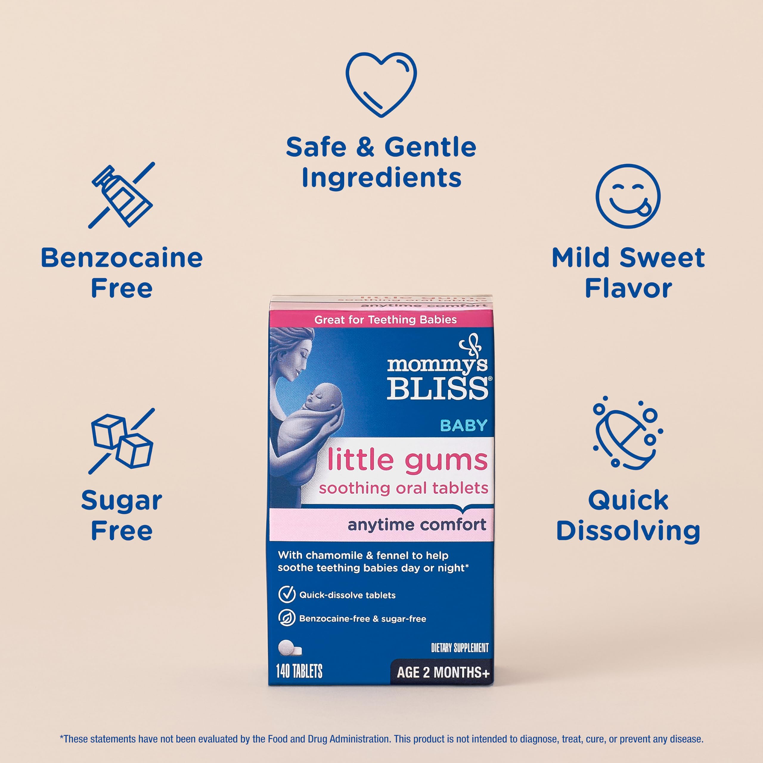 Foto 4 pulgar | Little Gums Mommy's Bliss 140 Tabletas-Venta Internacional