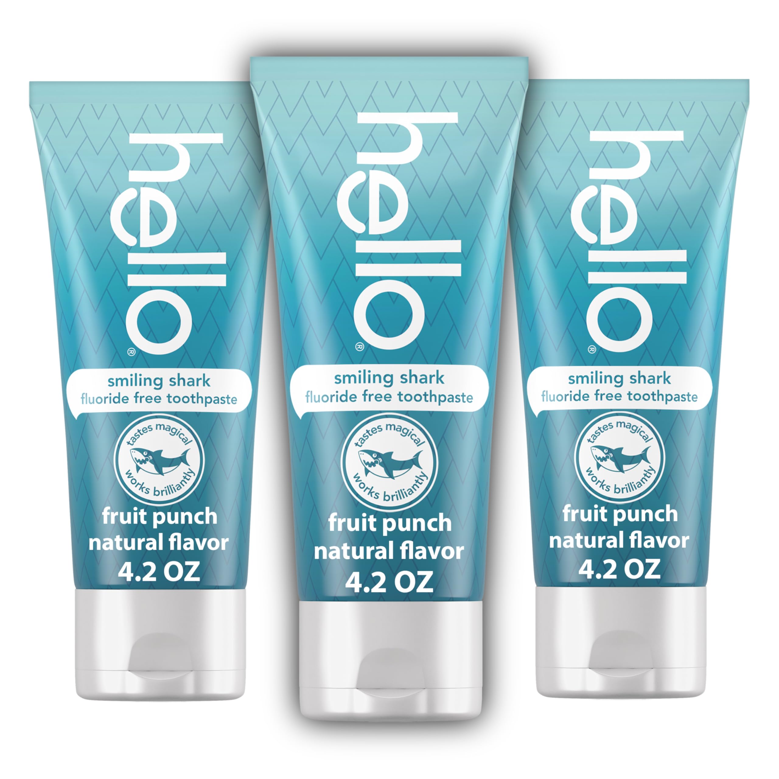 Foto 2 pulgar | Pasta De Dientes Hello Smiling Shark Fruit Punch Sin Flúor 125 Ml X3 - Venta Internacional.