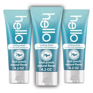 Foto 1 | Pasta De Dientes Hello Smiling Shark Fruit Punch Sin Flúor 125 Ml X3 - Venta Internacional.