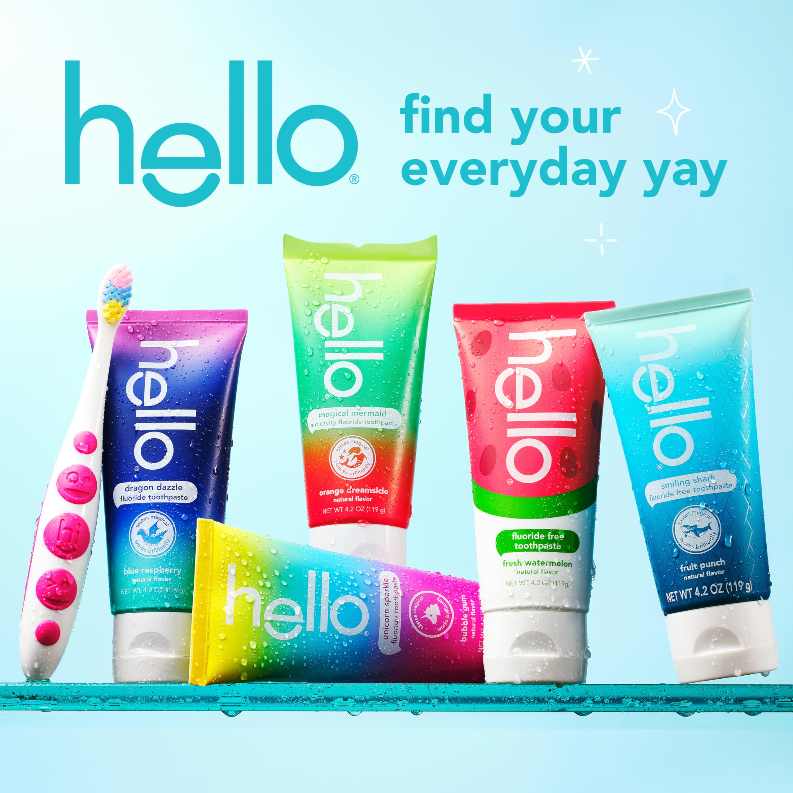 Foto 8 pulgar | Pasta De Dientes Hello Smiling Shark Fruit Punch Sin Flúor 125 Ml X3 - Venta Internacional.