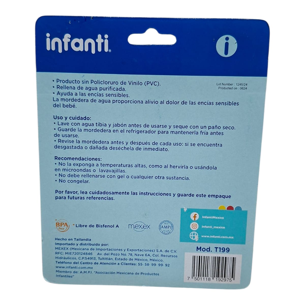 Foto 3 pulgar | Mordedera Ranita De Agua Infanti Para Bebe