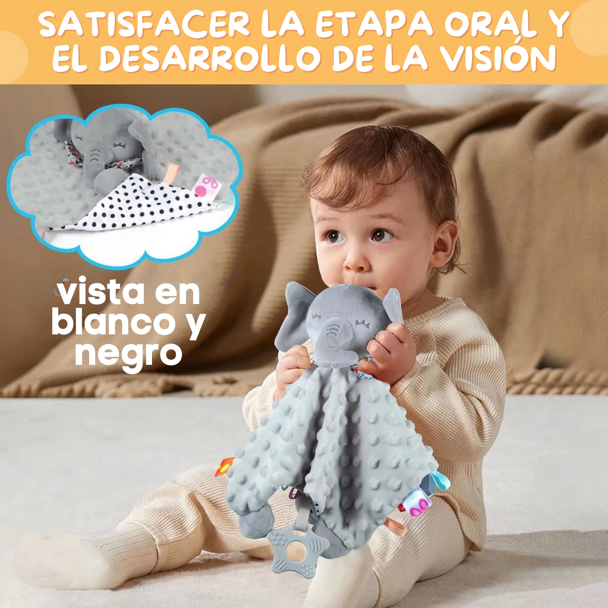 Foto 5 pulgar | Manta con Mordedera para Bebé