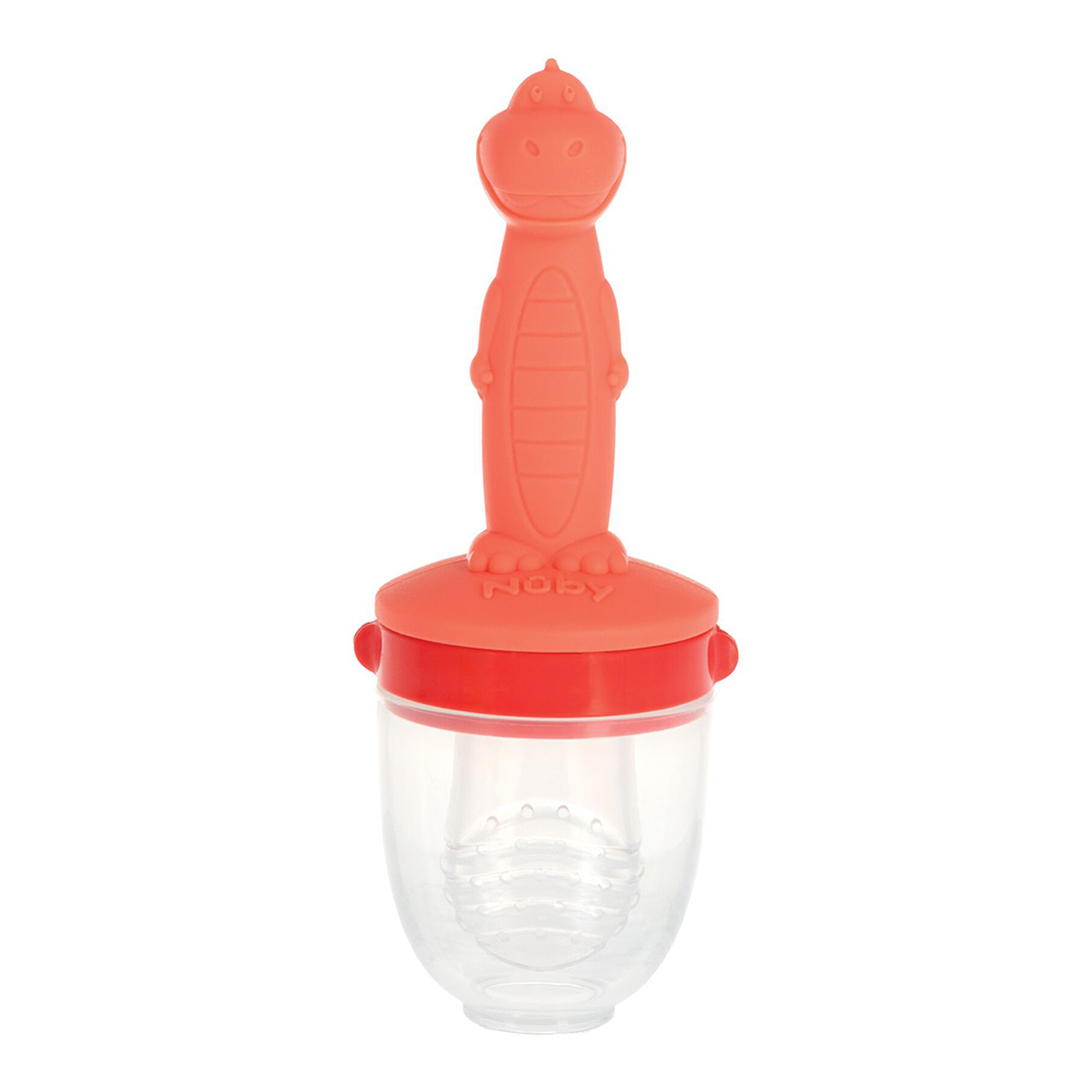 Foto 2 pulgar | Dispensador De Alimentos De Silicón Con Mango Mordedera Pára Bebé  Color Naranja  Nuby7113di