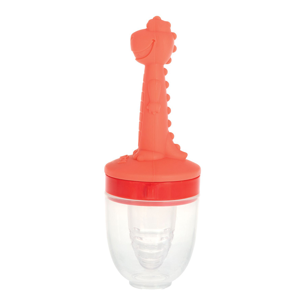 Foto 3 pulgar | Dispensador De Alimentos De Silicón Con Mango Mordedera Pára Bebé  Color Naranja  Nuby7113di