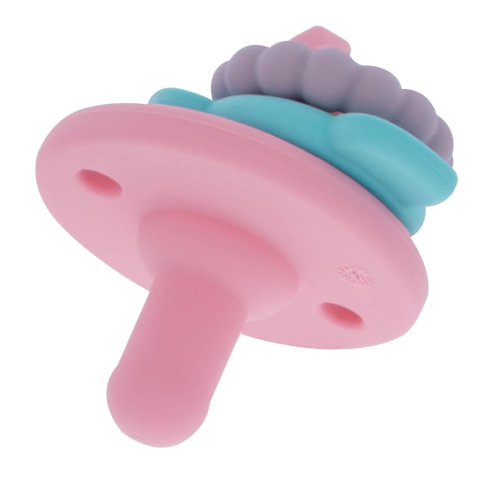 Chupón Charm Y Mordedera Para Bebé  Color Rosa  Nuby8699rs $189
