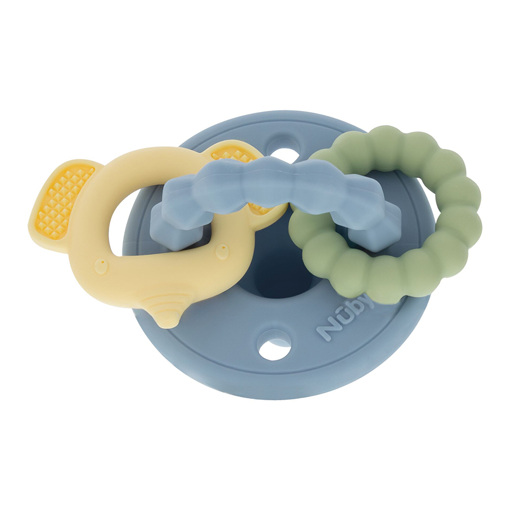 Foto 3 | Chupón Charm Y Mordedera Para Bebé  Color Azul  Nuby8699az