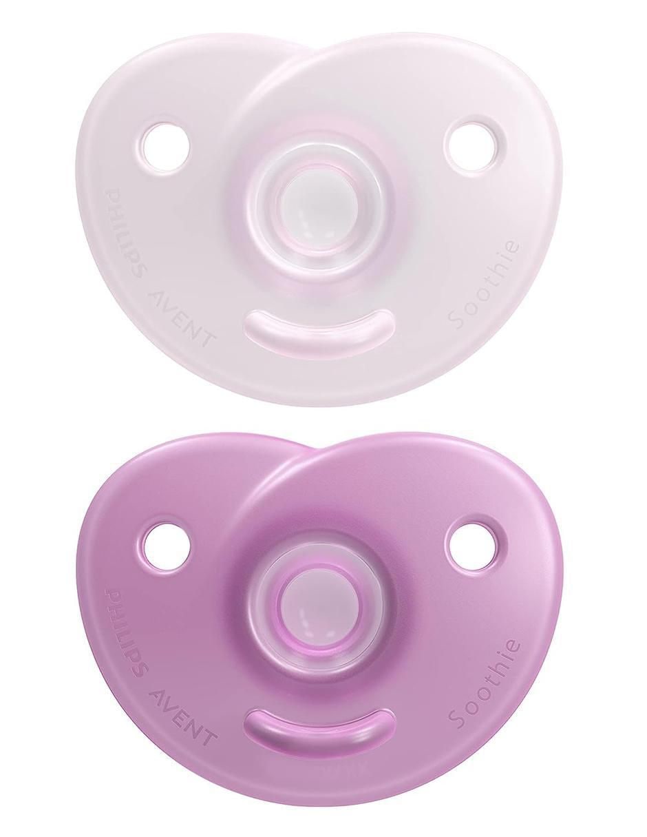 Chupón Soothie Avent 0-3m 2pz color Rosa con Diseño de Corazón $413