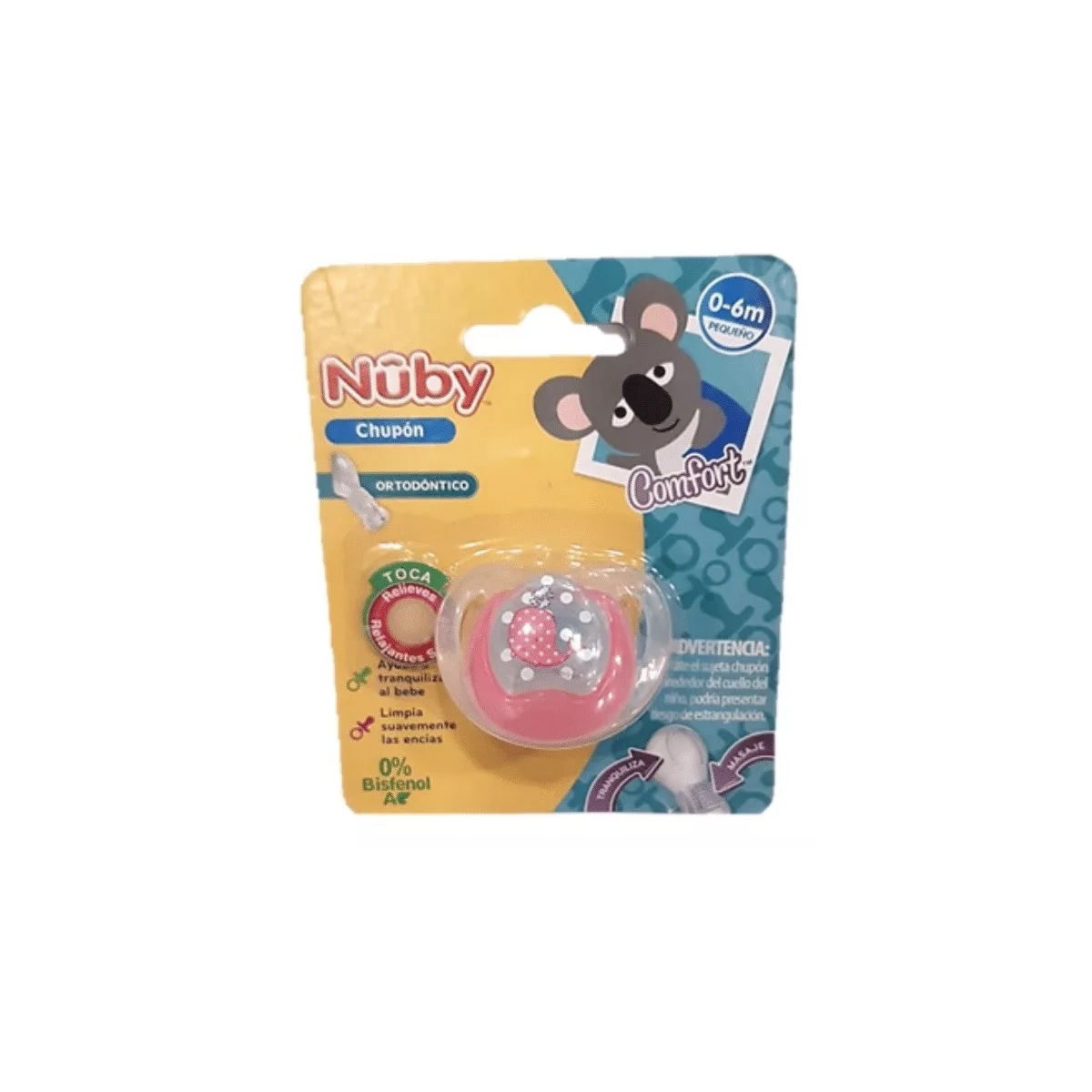 Chupón Ortodóntico Nuby 0-6m Ballena