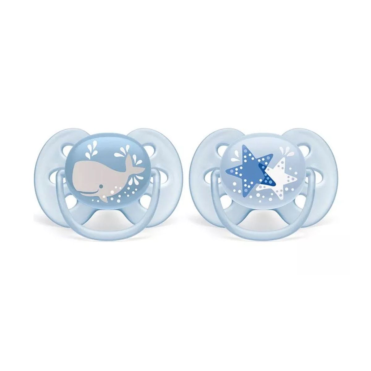 Chupón Ultra Soft Avent 6-18m Azul 2 Piezas