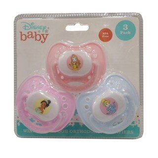 Foto 1 | Chupón Ortodóntico Disney Baby Princesas 3pz
