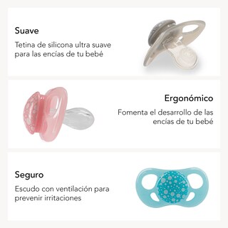 Foto 4 | Pack Duo Chupetes Twistshake 0-6 Meses Tetina Ortodóncica Color Negro