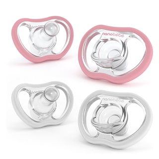 Foto 1 | Chupón Flexy Nanobébé 0-3m 4pz Rosa Blanco