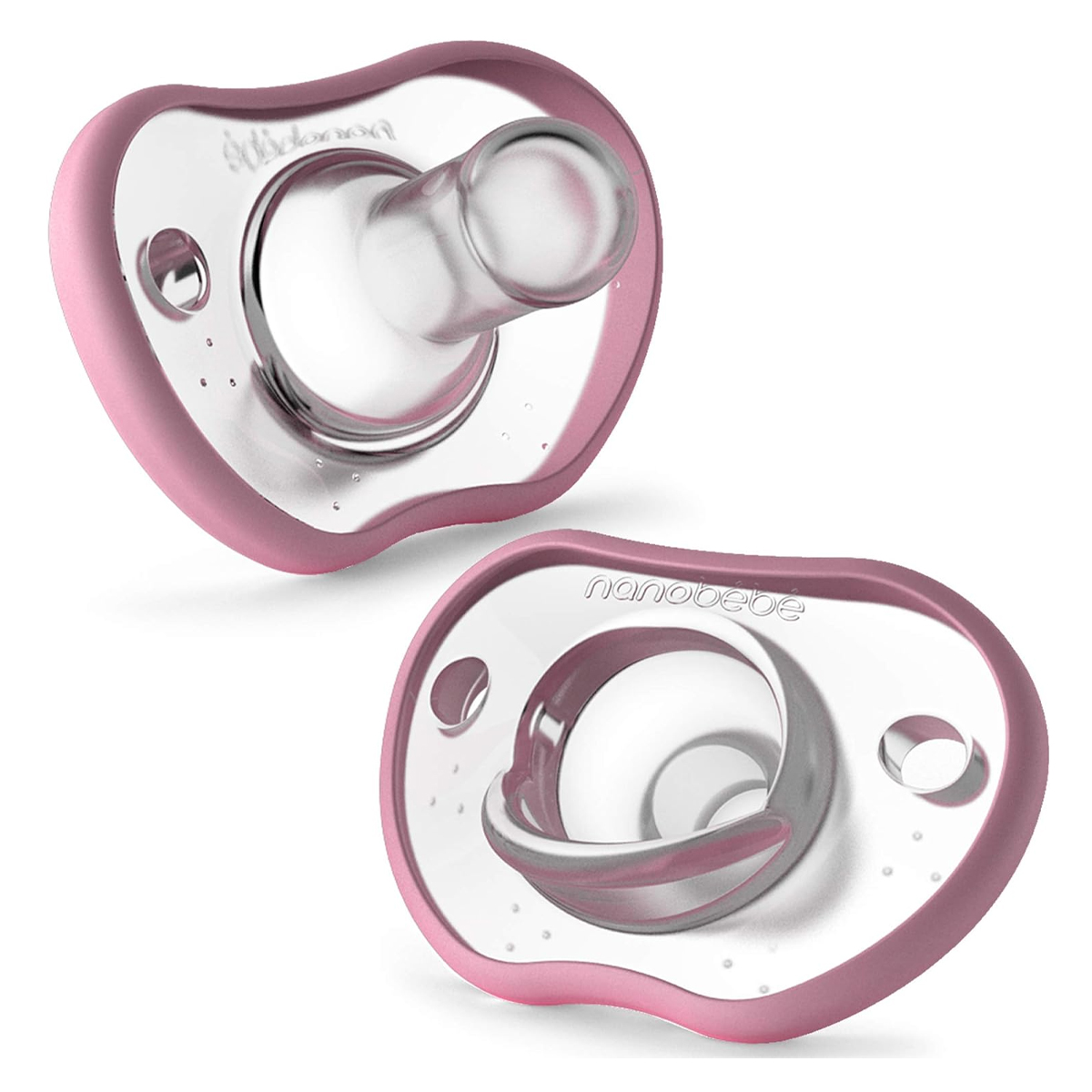 Foto 3 | Chupón Flexy Nanobébé 0-3m 4pz Rosa Blanco