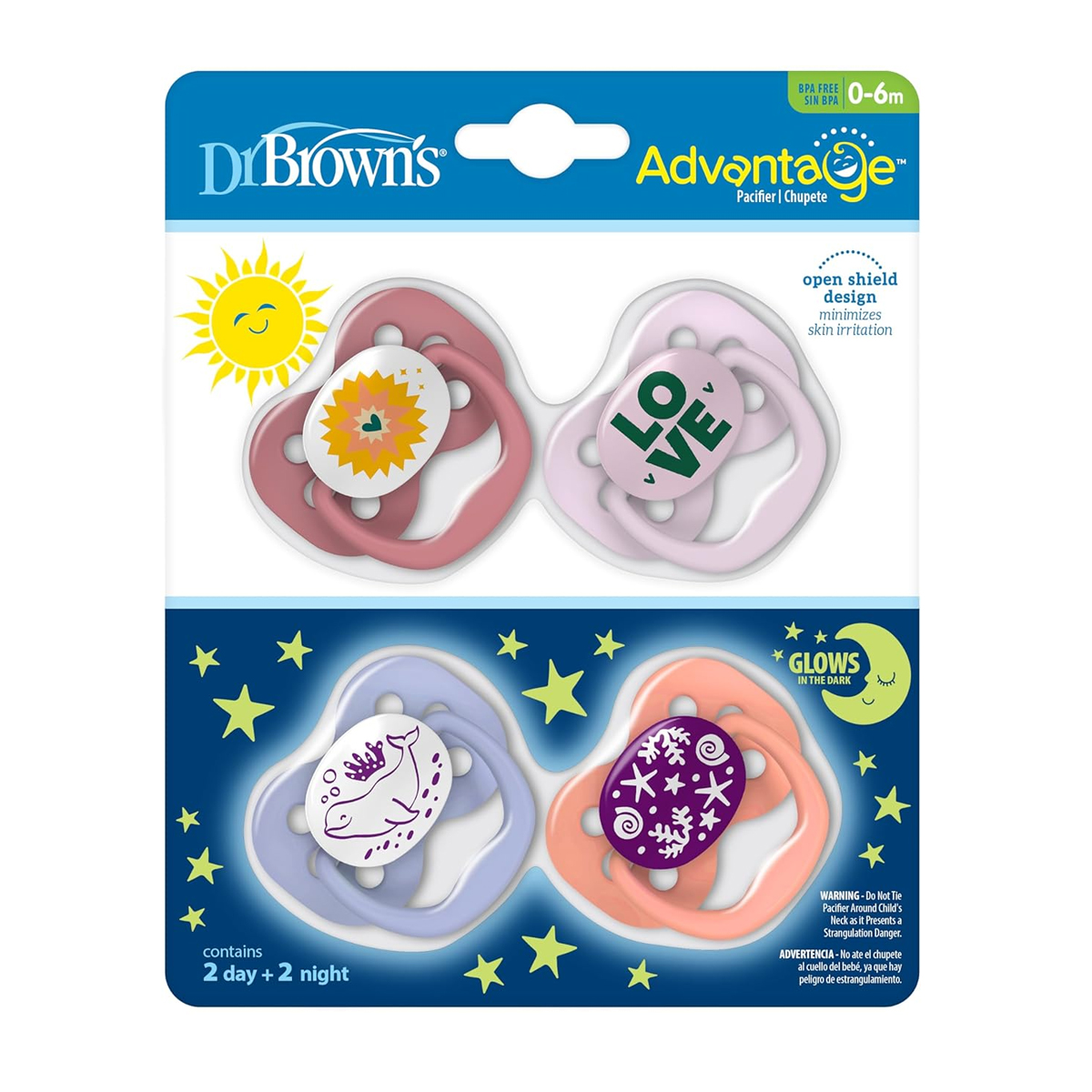 Foto 3 | Chupón Dr Browns Advantage Day Night 0-6m 4pz Lila