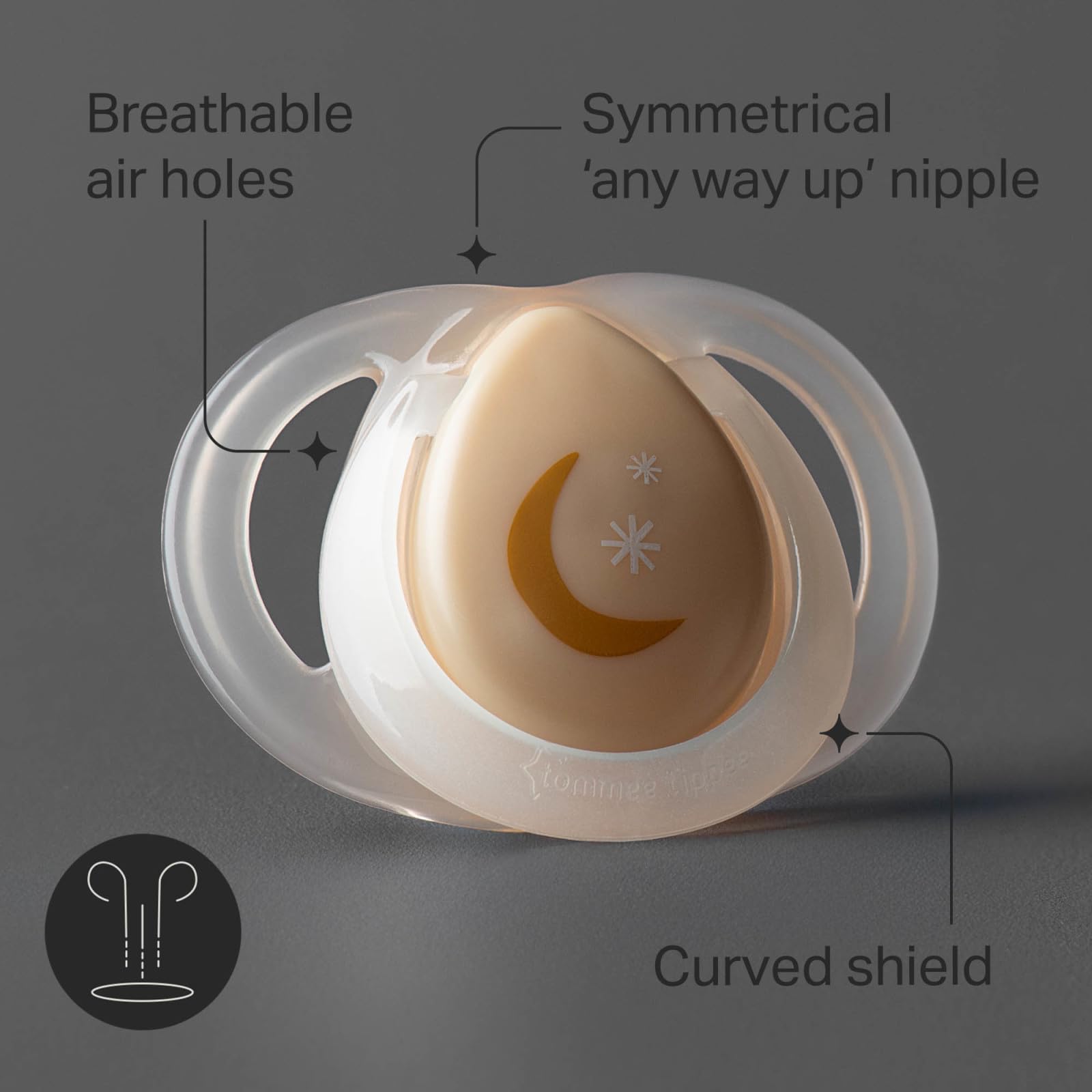Foto 4 pulgar | Chupete Tommee Tippee Nighttime De 6 A 18 Meses Con Brillo En La Oscuridad - Venta Internacional.