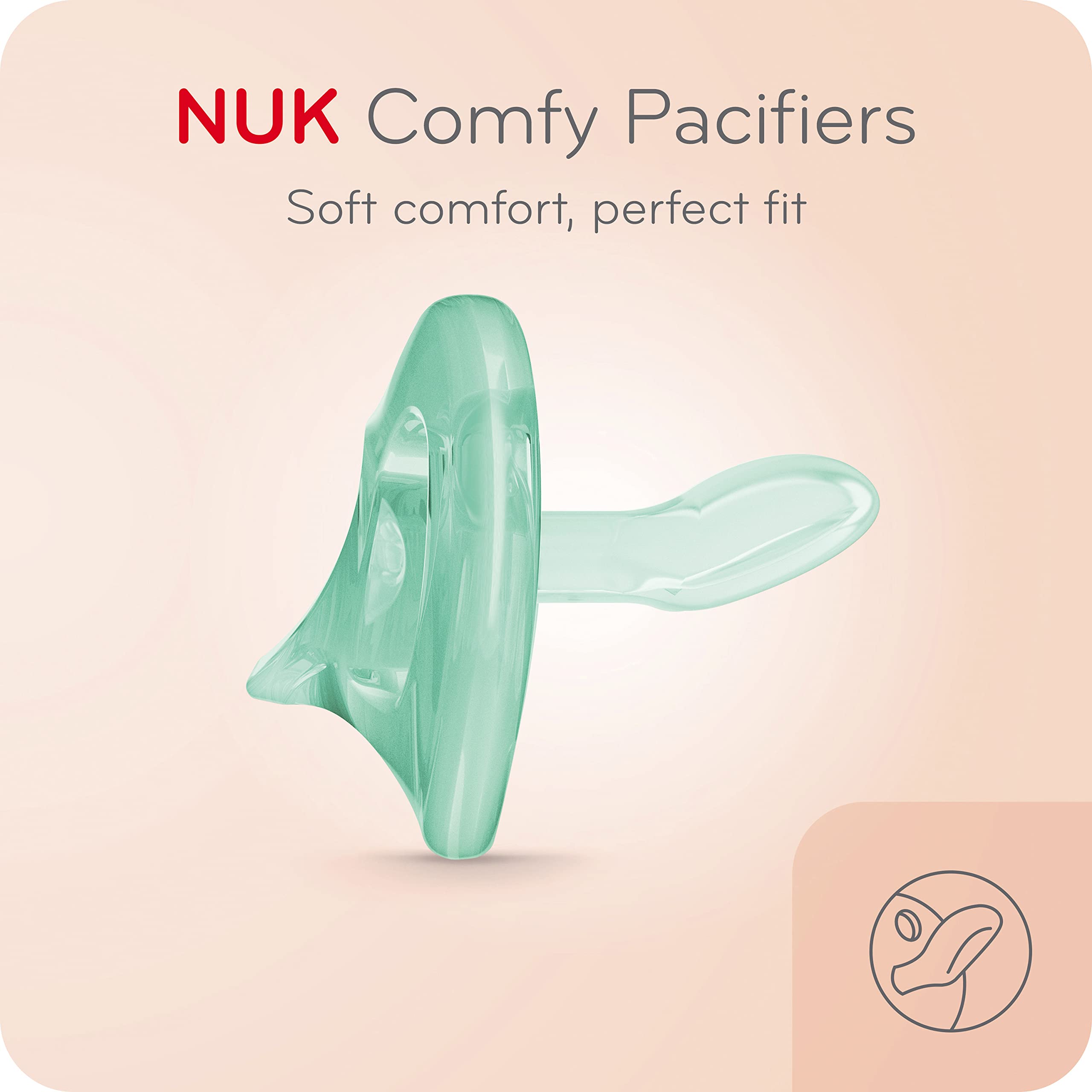 Foto 2 | Chupete Nuk Comfy Orthodontic Timeless De 6 A 18 Meses, 5 Unidades - Venta Internacional.