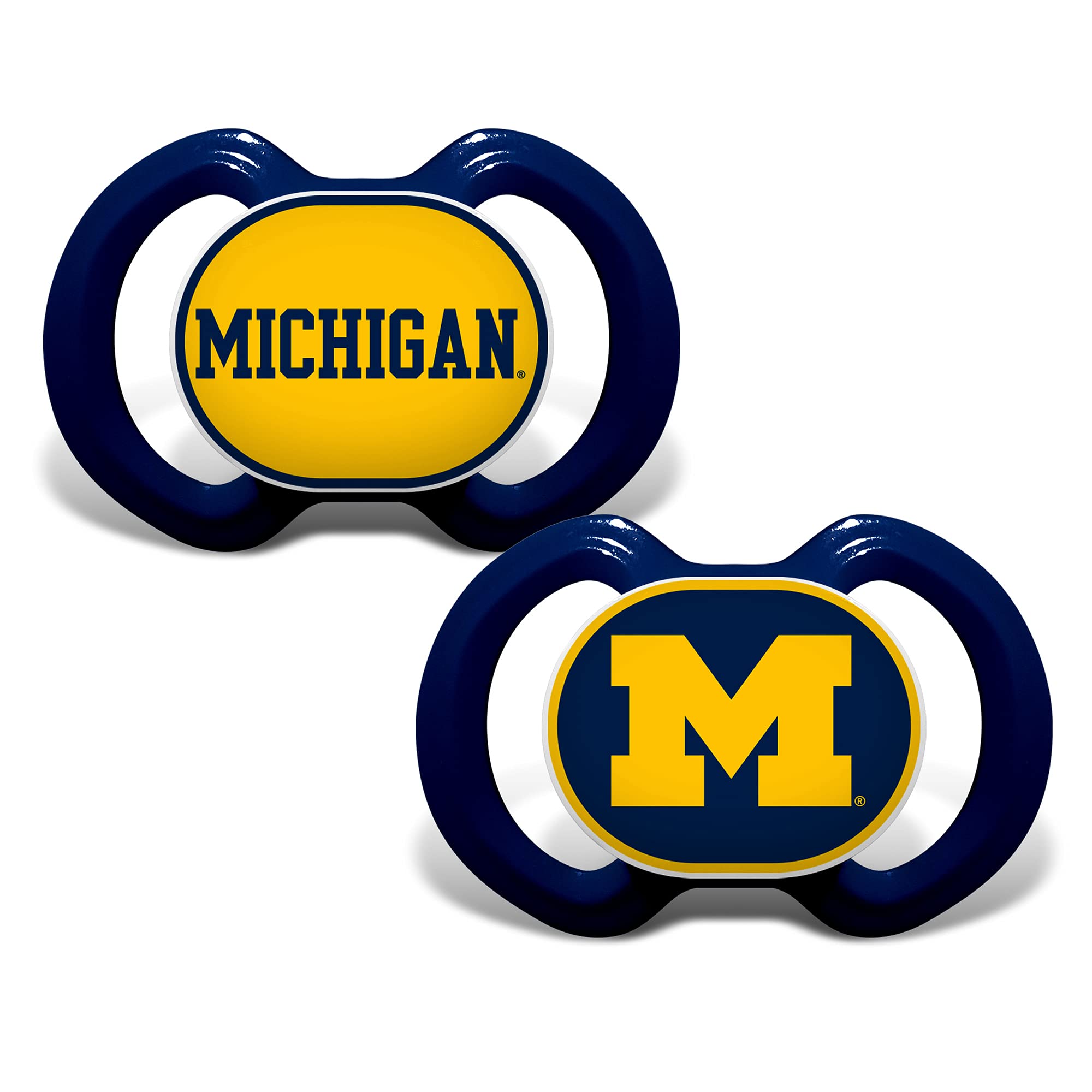 Foto 1 | Chupete Babyfanatic Ncaa Michigan Wolverines, Paquete De 2 - Venta Internacional.