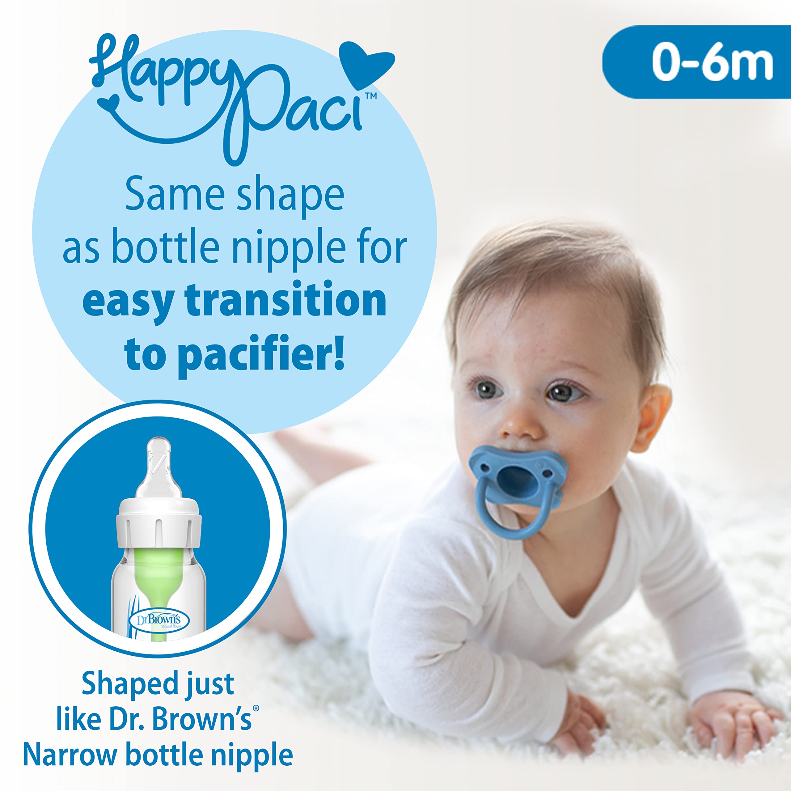 Foto 4 pulgar | Chupete Para Bebé Dr. Brown's Happypack, 100% Silicona, 0-6 M, Paquete De 4 - Venta Internacional.