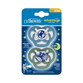 Foto 2 | Chupete Dr. Brown's Advantage Que Brilla En La Oscuridad, De 6 A 18 M, Azul, 2 Unidades - Venta Internacional.