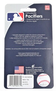 Foto 2 | Chupetes Baby Fanatic Mlb St. Louis Cardinals, Paquete De 2 - Venta Internacional.