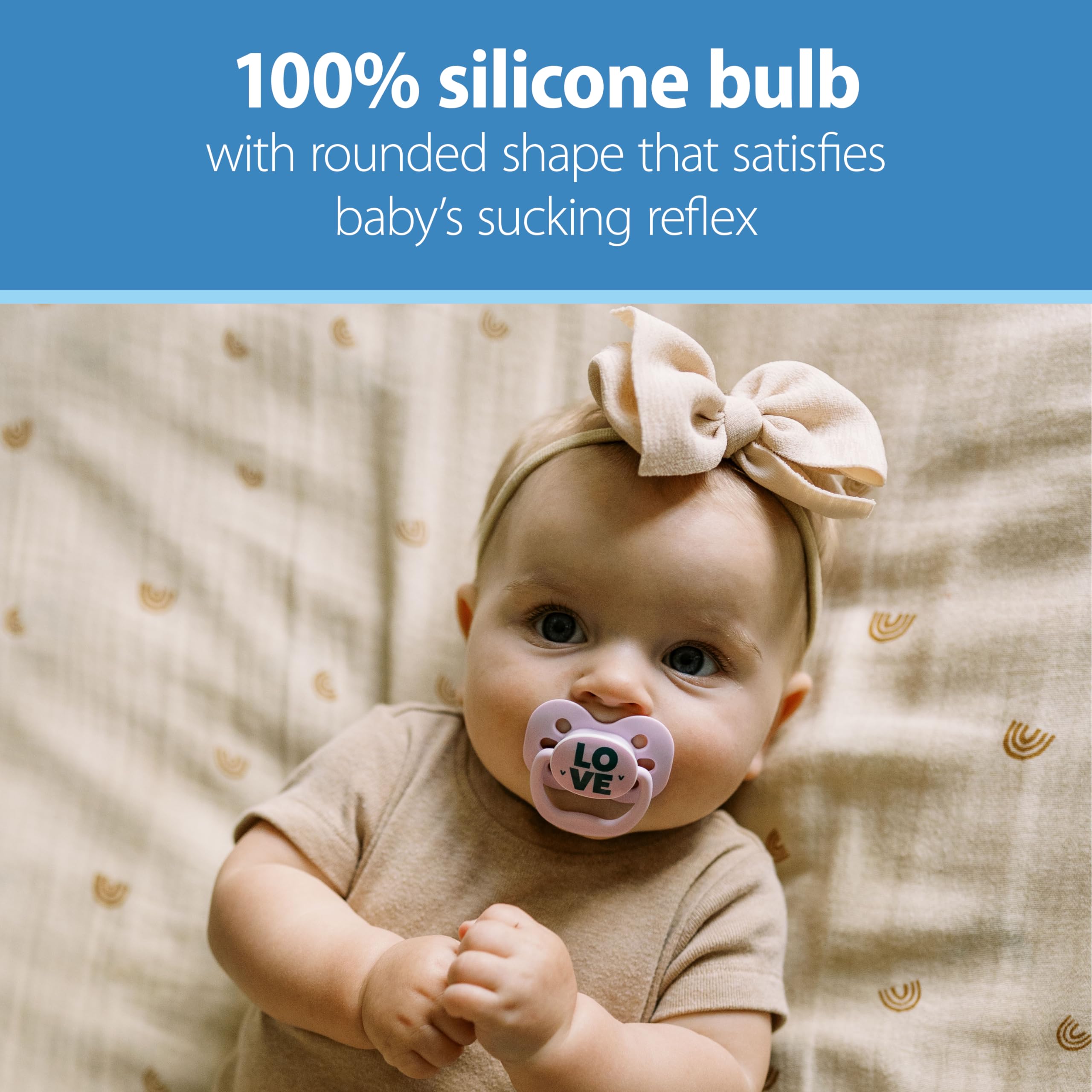 Foto 4 | Chupete Dr. Brown's Advantage Baby De 0 A 6 M Con Bombilla De Silicona Suave - Venta Internacional.