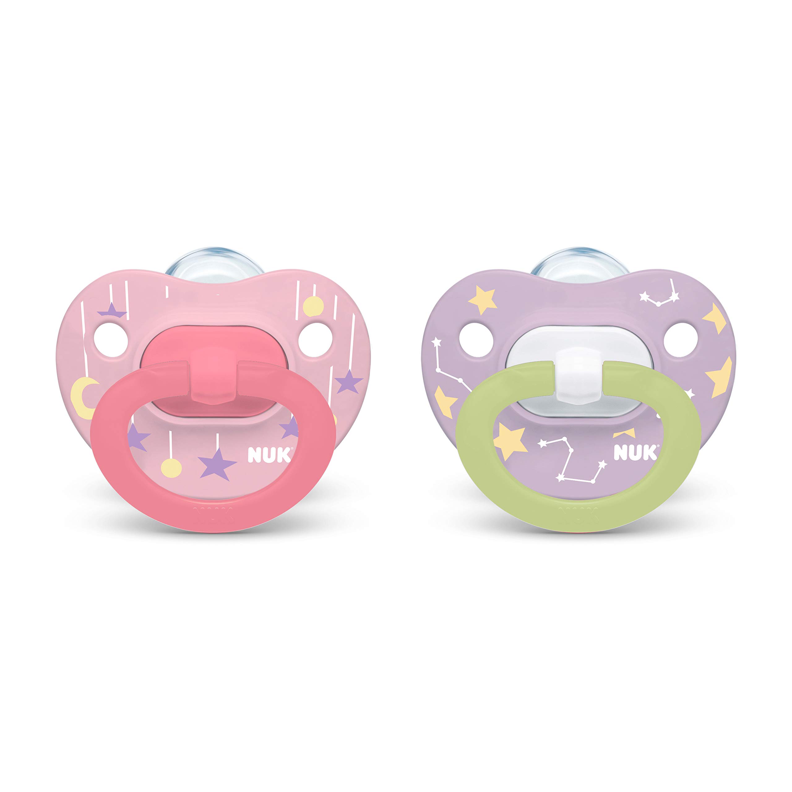 Foto 2 pulgar | Chupetes Nuk Orthodontic Zebra Que Brillan En La Oscuridad, 0-6 M (paquete De 2) - Venta Internacional.