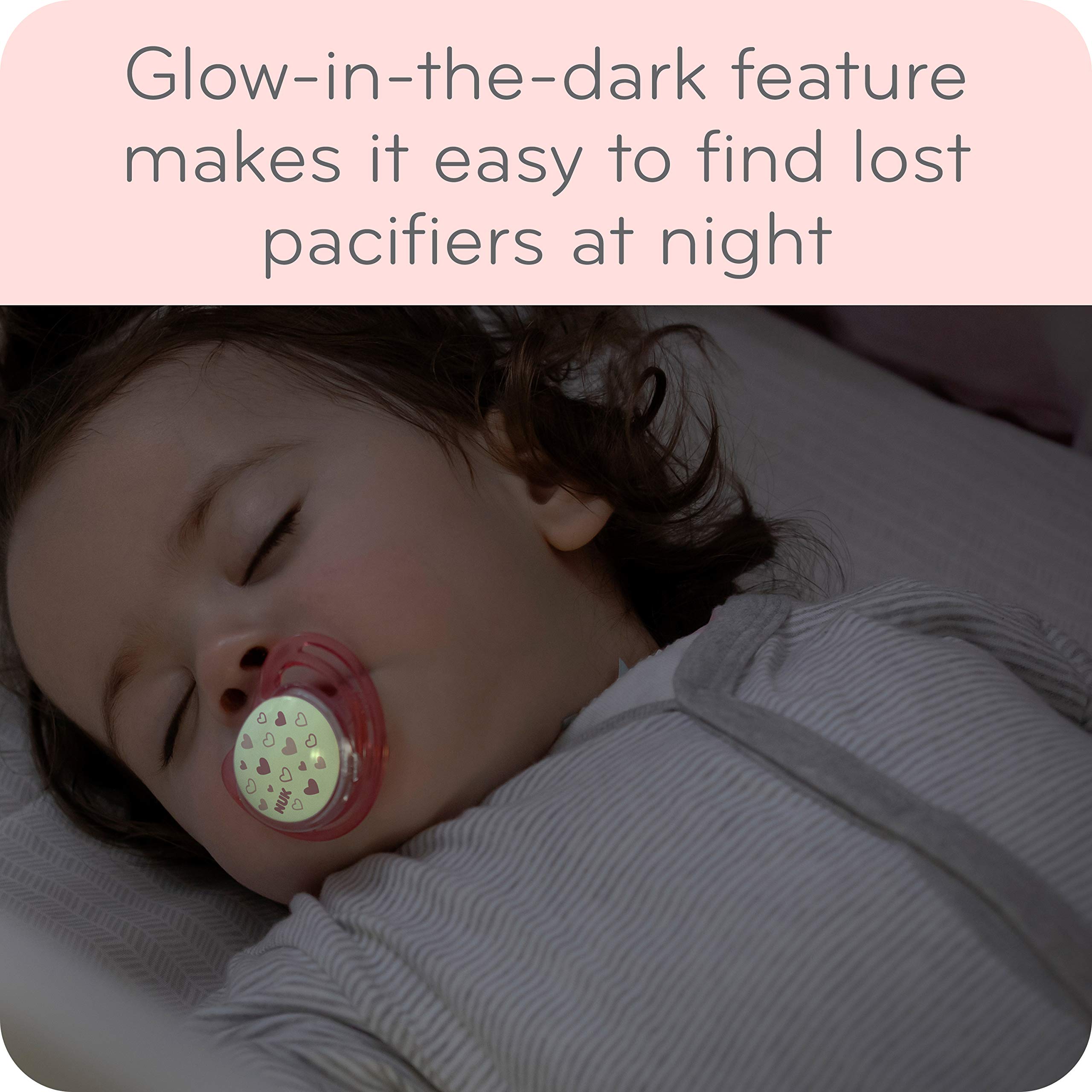 Foto 4 pulgar | Chupetes Nuk Airflow Que Brillan En La Oscuridad Para Bebés De 0 A 6 Meses - Venta Internacional.