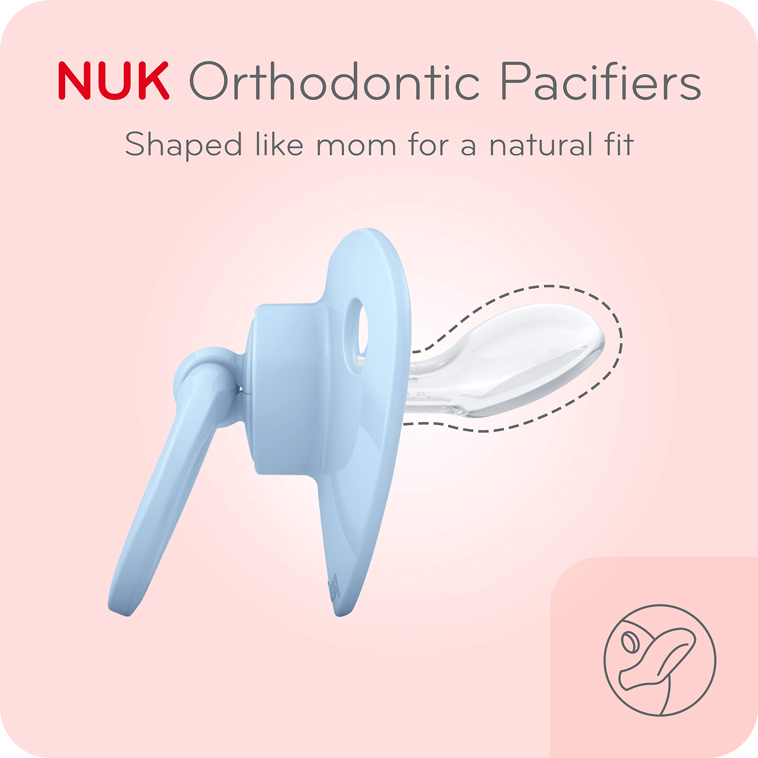 Foto 3 pulgar | Chupete Nuk Comfy Orthodontic De 18 A 36 Meses, Color Rosa, Surtido, 2 Unidades - Venta Internacional.