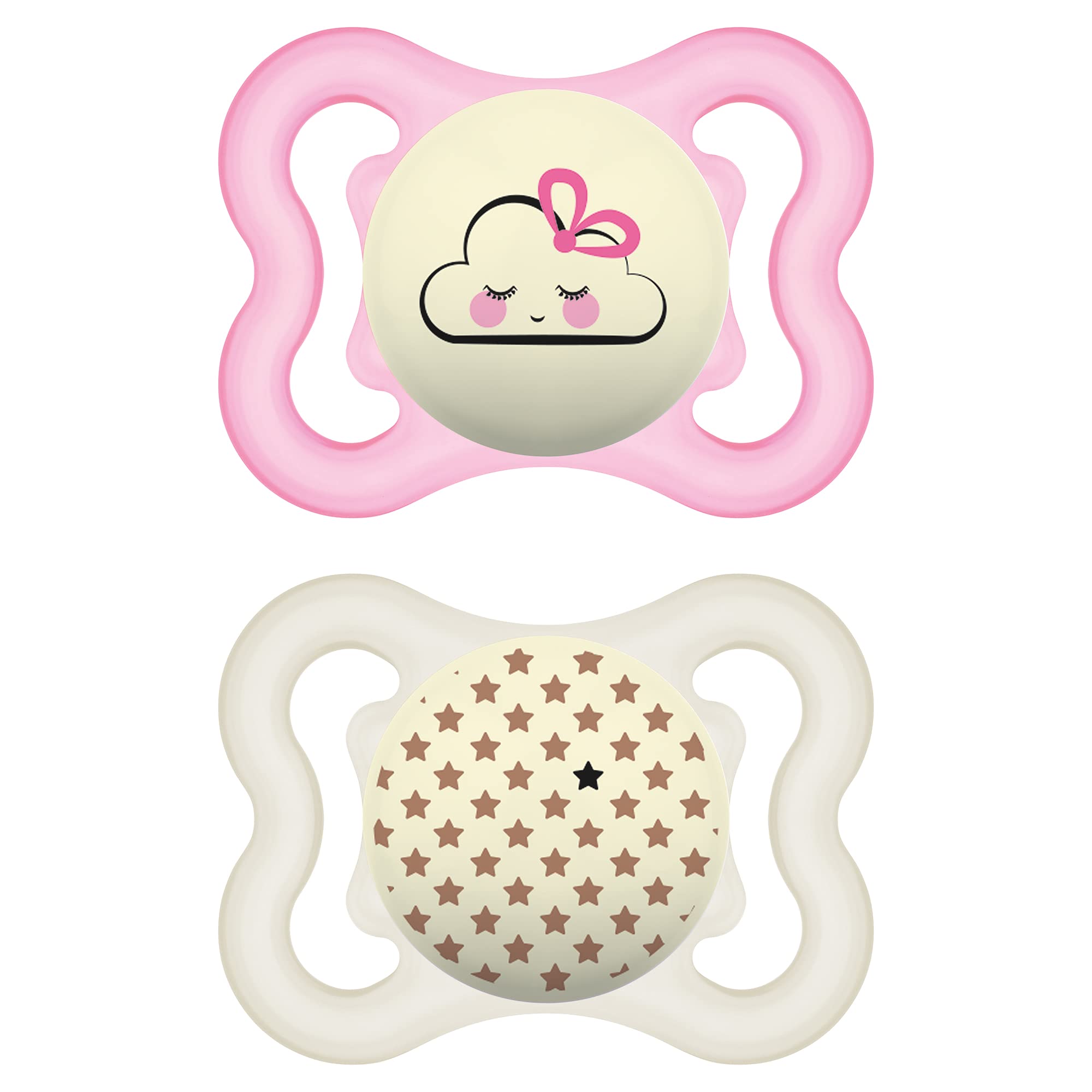 Chupete Mam Supreme Night De 0 A 6 Meses Con Tetina Patentada, Paquete De 2 - Venta Internacional.