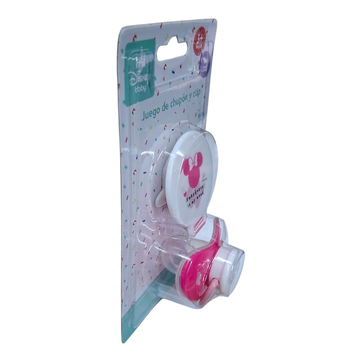 Foto 4 pulgar | Chupon Y Clip Para Bebe De Minnie Mouse Color Rosa